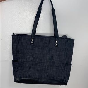 Thirty-One Cindy Tote Gray Twill